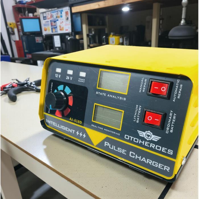 OTOHEROES CHARGER AKI MOBIL INTELLIGENT BATTERY CHARGER 12V/24V - AJ-618D