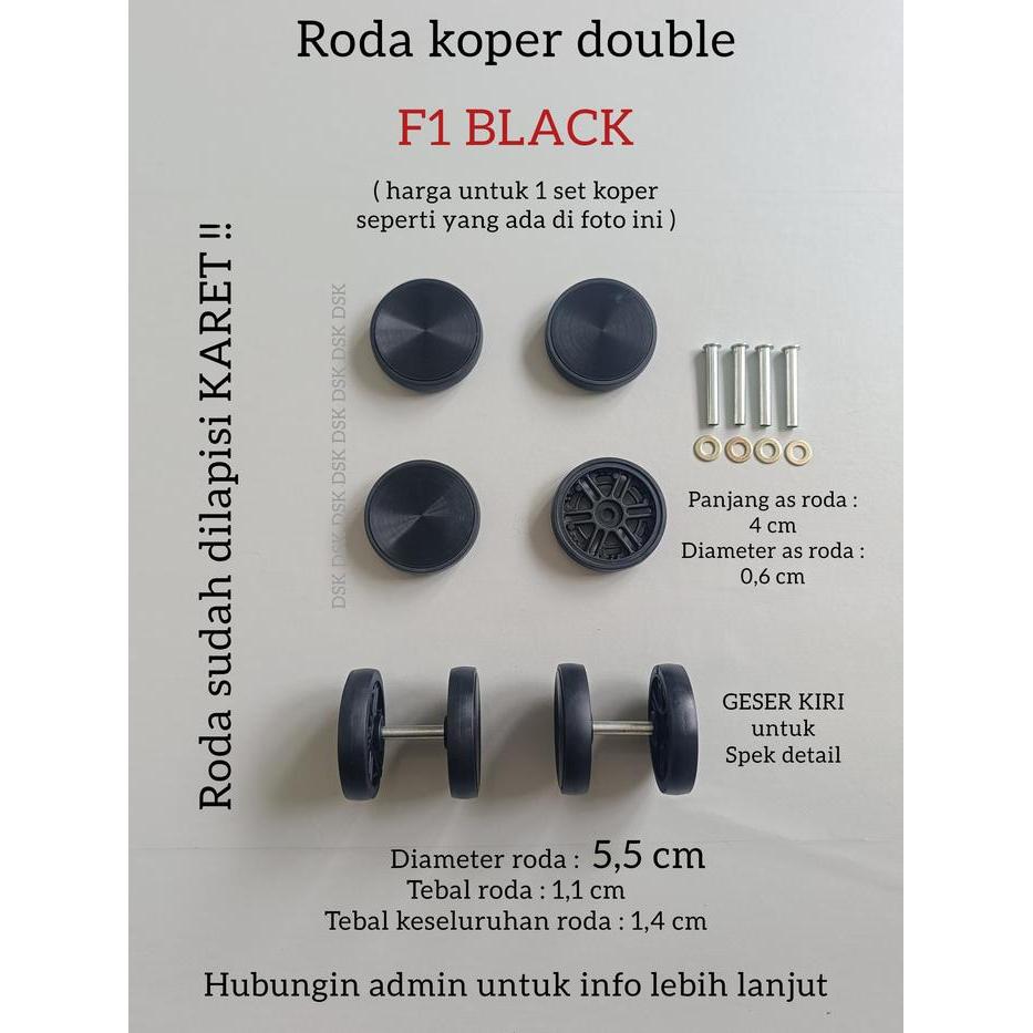 Roda Koper Pengganti Double Wheel Roda Koper Roda Pengganti+As Roda F2