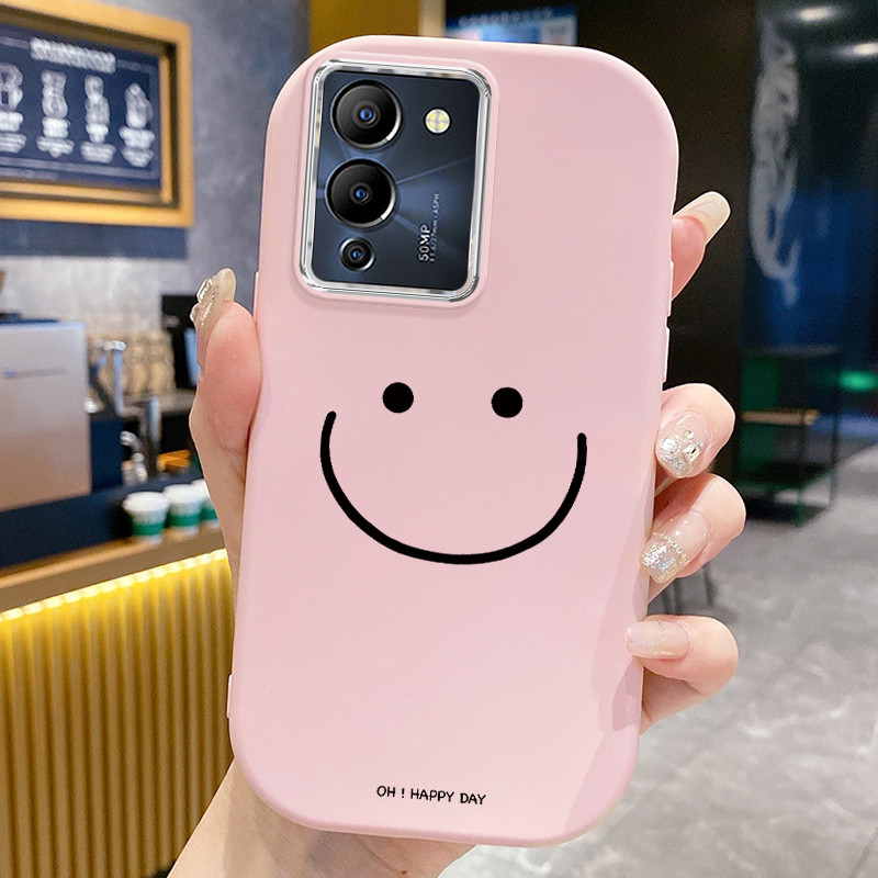 Casing Hp Untuk Infinix Note 12 G96 Note 30 Case Casing Senyum kematian pola Kesing HP Cesing bulat 