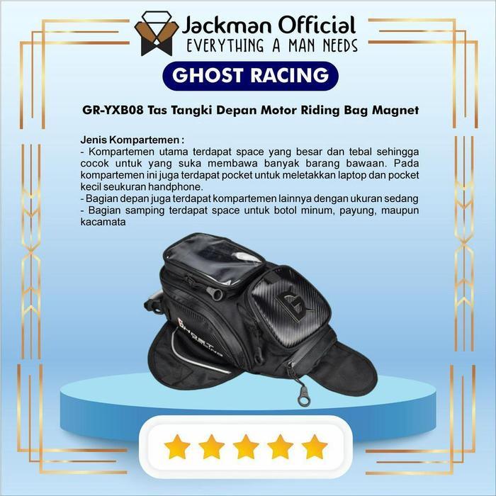 Ghost Racing Gr-Yxb08 - Tas Tangki Depan Motor Riding Bag Magnet