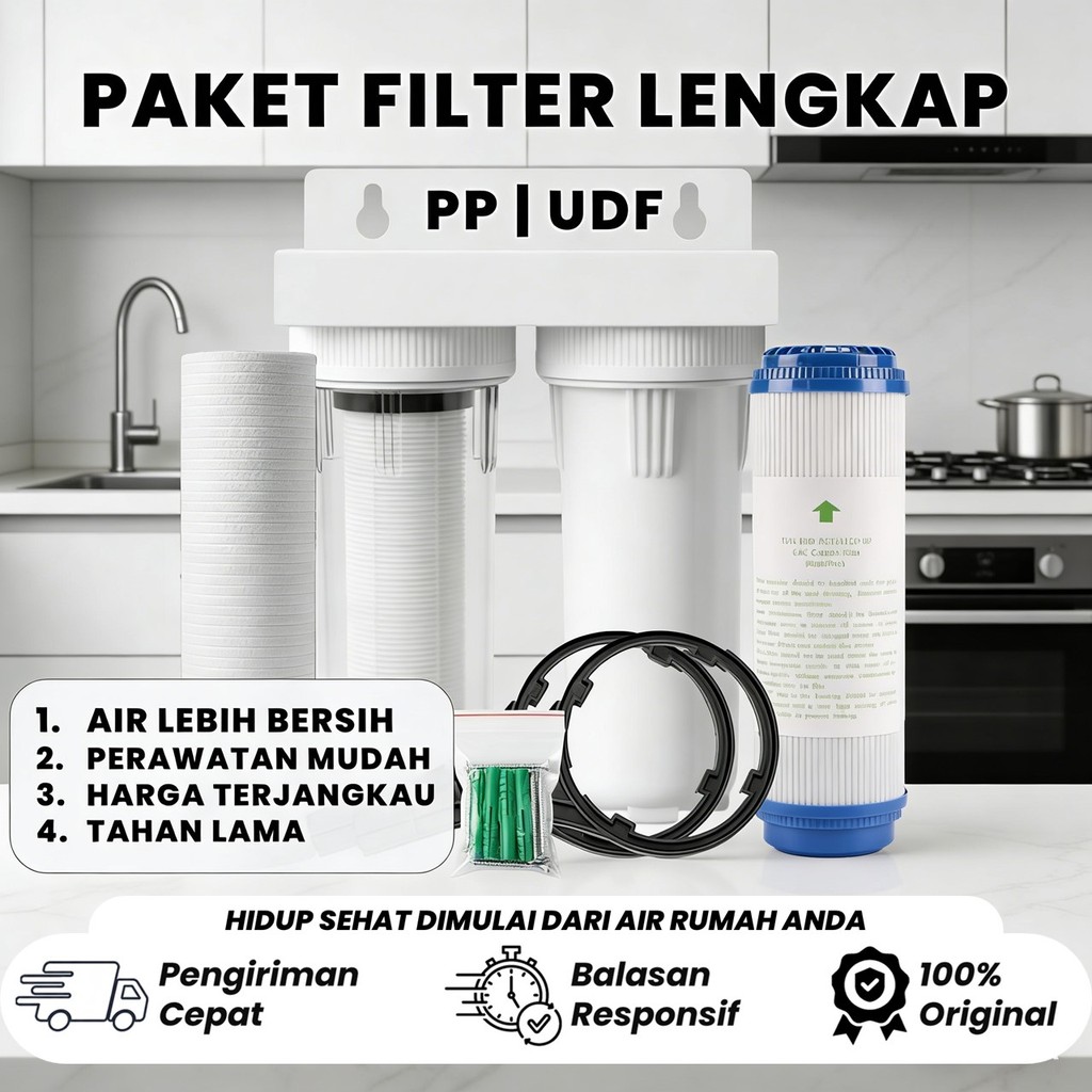 Paket Filter Air 2 Tahap PPF UDF / Filter Air Sumur / Filter Air Berpasir / Keruh