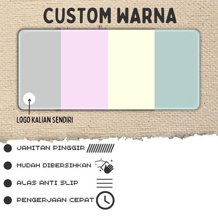 (Custom Warna) Mousepad Polos - Deskmat Polos - Gaming Mousepad Polos