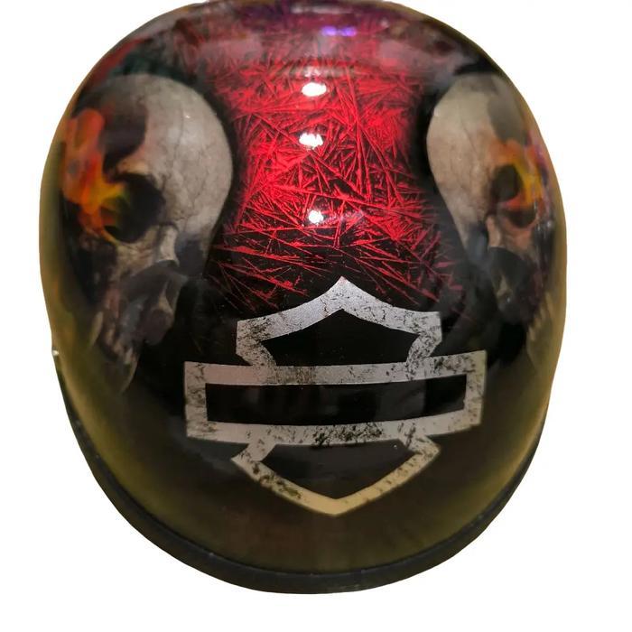 Helm Cetok Batok Custom Motif Harley Davidson Unisex Allsize