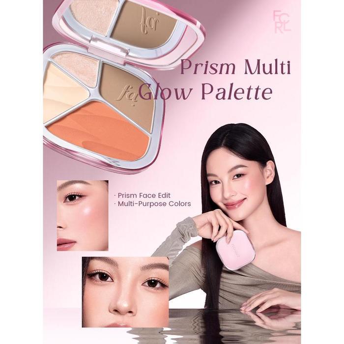 FOCALLURE Prism Multi Glow Palette Face Palette Highlighter Contour Blush Multi-Use & Travel