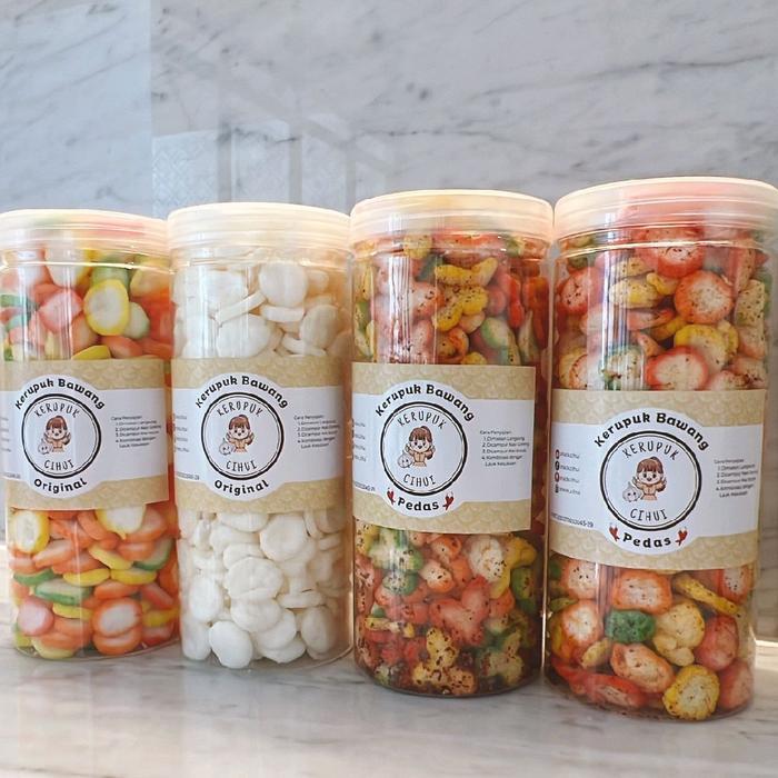 ORIGINAL MIX 4 Best Sr Kerupuk Bawang Cihui (Cihui ginal, Kancing ginal, Kancing Pedas, Cengkeh