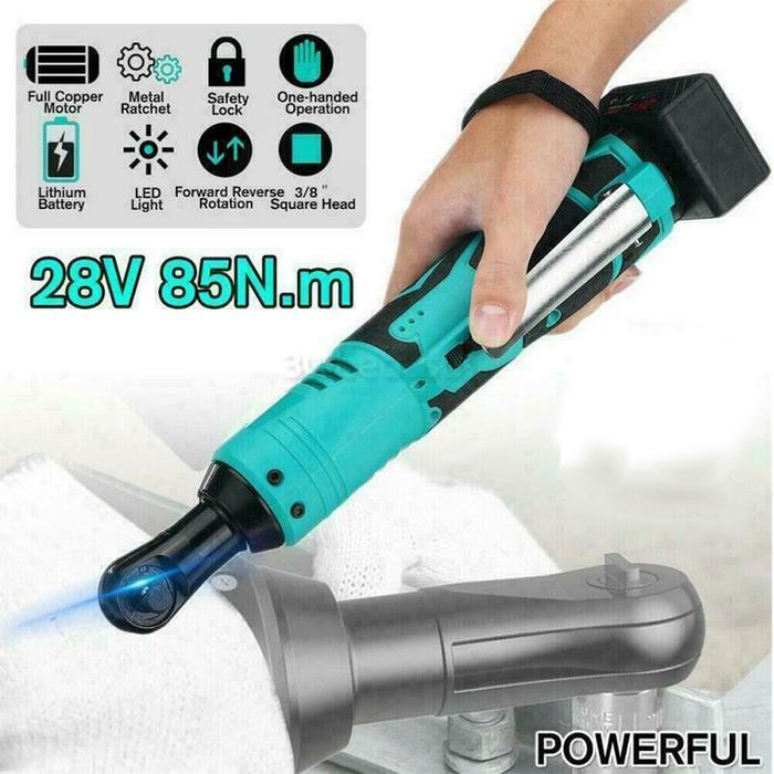 28V IMPACT WRENCH CORDLESS RECHARGEABLE ELECTRIC WRENCH 85N.M RIGHT ANGLE RATCHET WRENCHES IMPACT