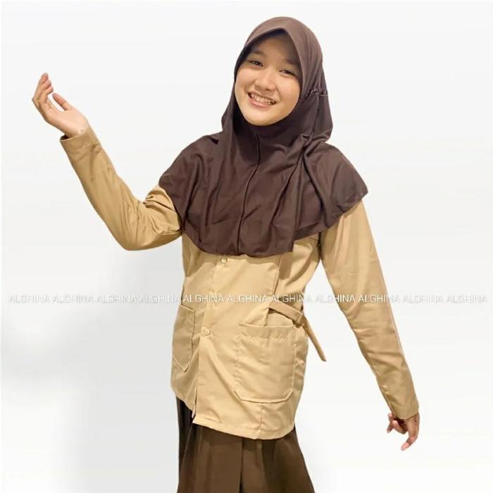 SERAGAM PRAMUKA SD CEWEK LENGAN PANJANG TALI BAJU PRAMUKA SD