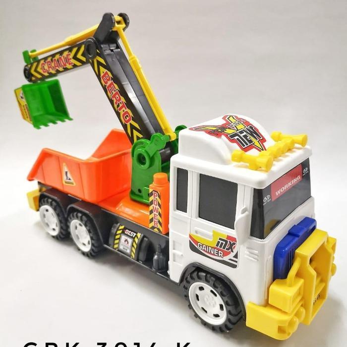 MAINAN ANAK MOBIL TRUK KONSTRUKSI DUMP TRUCK EKSAVATOR GBK 3014 K