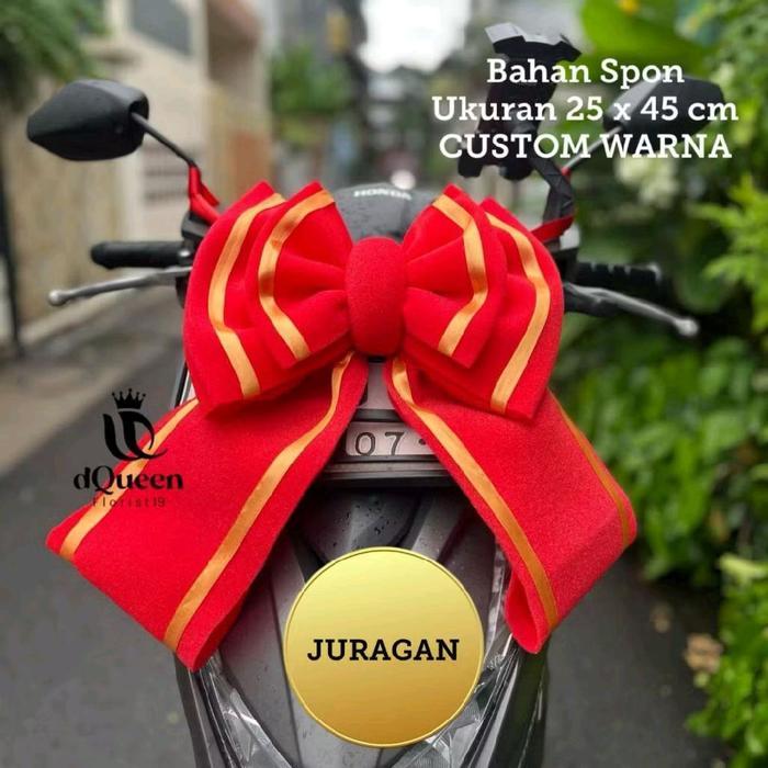 Pita motor " JURAGAN " berlis pita satin / pita besar / pita kado / pita hadiah
