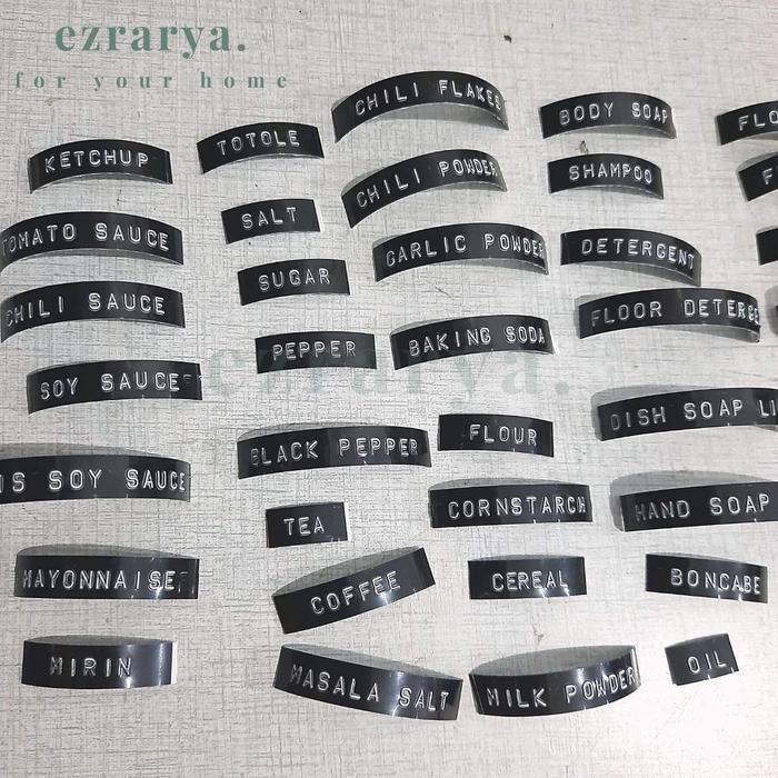 Custom Label Stiker Emboss Nama Timbul