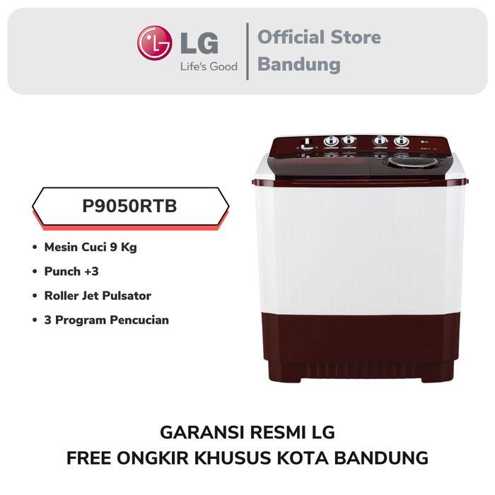 LG MESIN CUCI 2 TABUNG 9Kg P9050RTB / P-9050RTB