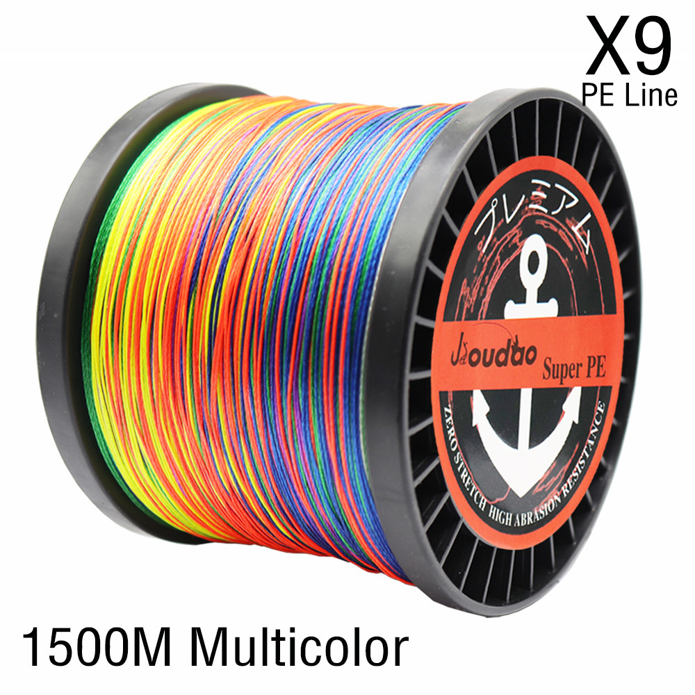 S9 Braid Line 9Strands Braided Fishing Line 1500m PE Multicolor Strong Strength Fishing Braid