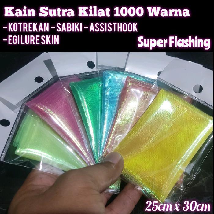 "New" Kain Sutra Kilat 1000 Warna Kain Egi Sabiki Kilat Umpan Squid