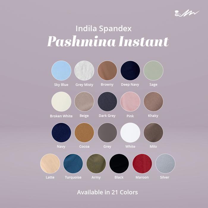 Zm Zaskia Mecca X Meccanism - Indila Pashmina Melayu Tali Instan Spandex Rayon Premium- Hijab