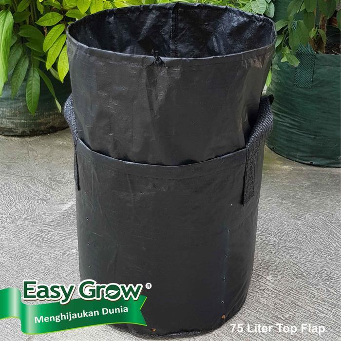 Easy Grow Planter Bag 75 Liter Top Flap UV Resistant dengan 2 Handle Kuat dan Extra Drain Holes