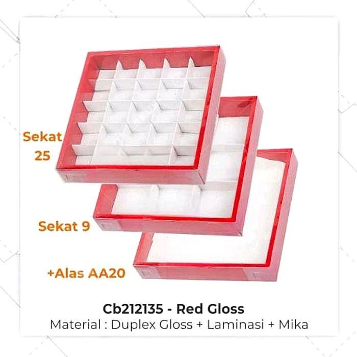 Stok Baru Box Sekat 9 Dus Kotak Kue Packaging Brownies Pie Coklat Praline