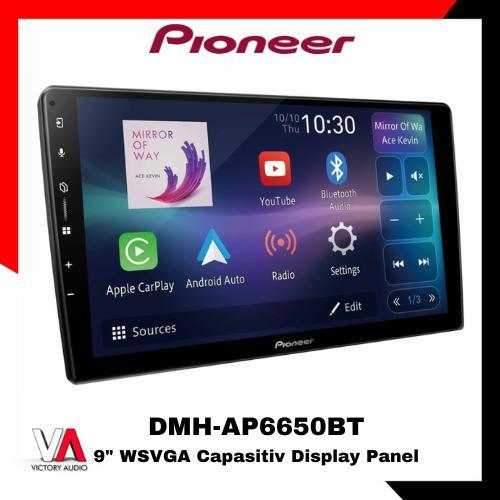 Head Unit 9 Inch PIONEER DMH-AP6650BT WSVGA Capasitiv Display Panel Wireless Apple CarPlay & Android