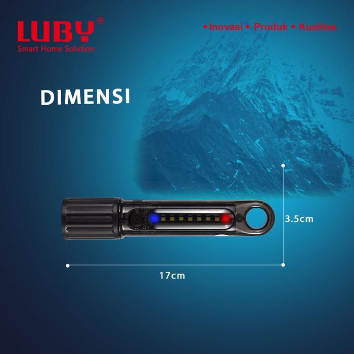 LUBY Flashlight Senter Tangan 10 Watt Tahan Lama Rechargeable L 8968