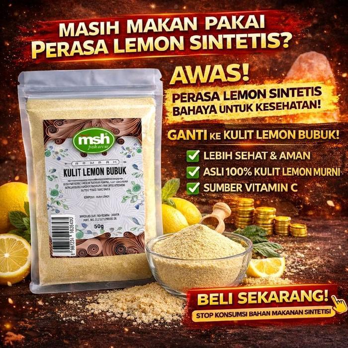 KULIT LEMON BUBUK 50GR , KULIT LEMON BUBUK MURNI , KULIT LEMON BUBUK ASLI