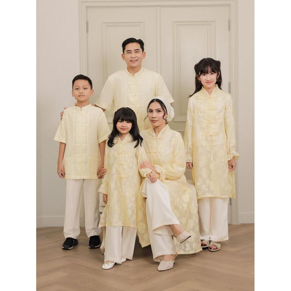 PREMIUM Mishya Amaira - Shafeeya Tunik & Saleem Kurta Baju Sarimbit Lebaran 2026 Tunik dan Koko
