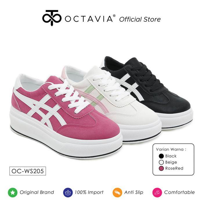 Aerostreet.Shoes - [Original] Octavia Sepatu Sneakers Casual Highsole Wanita #Oc-Ws205