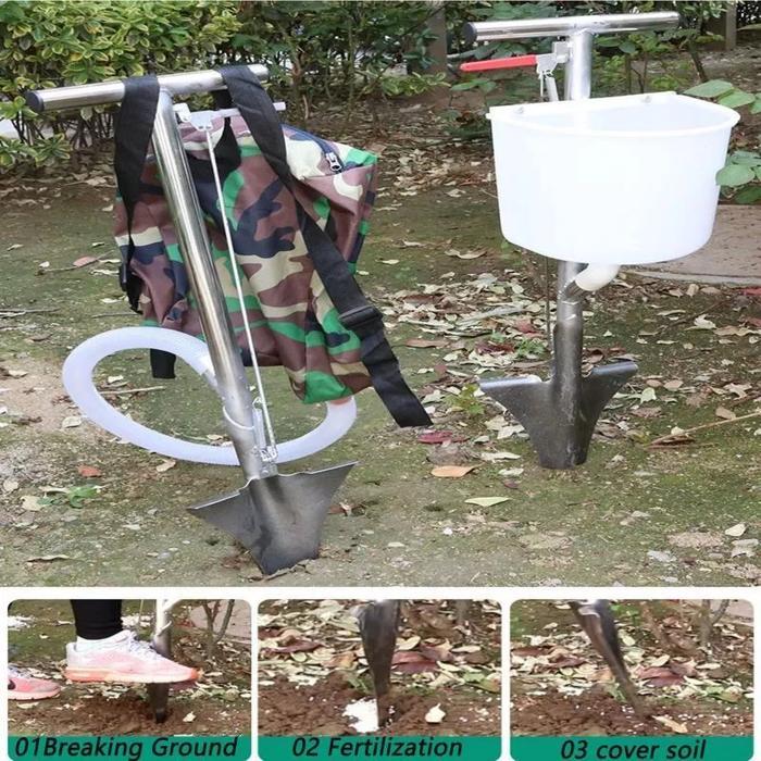 Alat penabur pupuk padat butiran untuk jagung kacang tanah kedelai