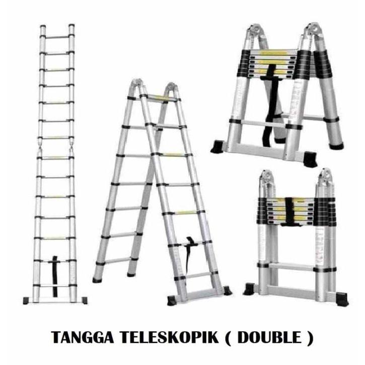 Tangga Lipat Aluminium Teleskopik Double AMG