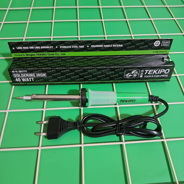 Tekiro Solder 40 Watt 60Watt Alat Solder Listrik Soldering Iron dengan Mata Solder Stainless dan