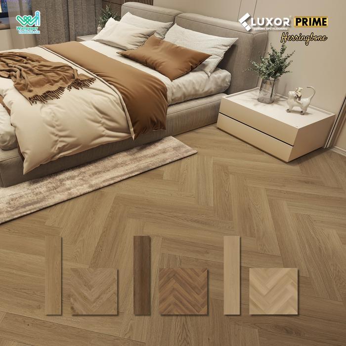 Lantai Spc Vinyl Klik - Luxor Prime - Click System Flooring - Herringbone
