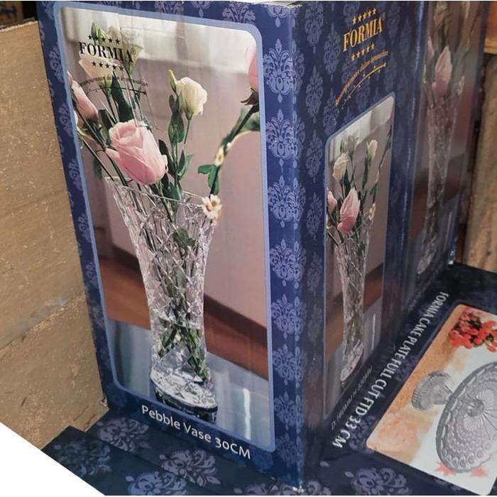 FORMIA VASE / VAS / POT BUNGA KRISTAL KACA 30 CM / 30CM