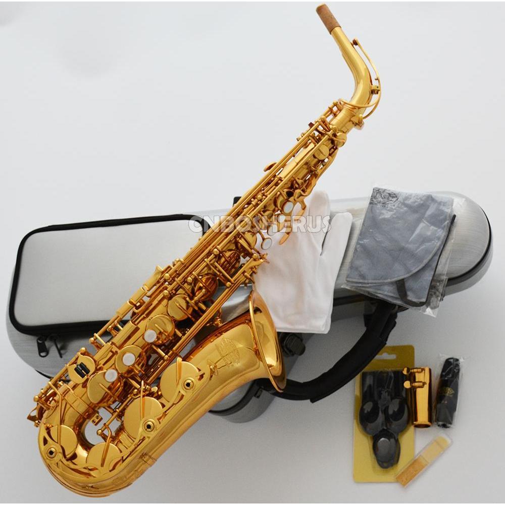 BARU customized Brass Lacquered Alto Saxophone Contoured engineering Flight Case