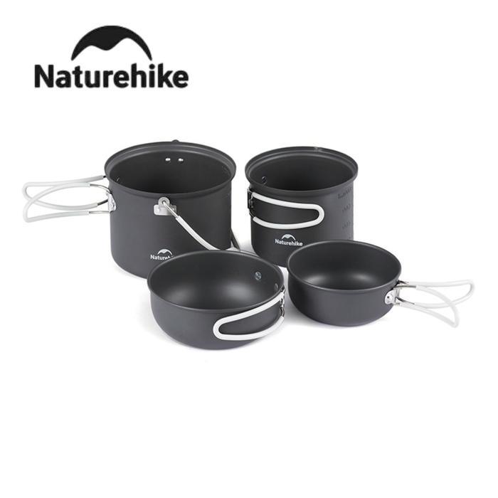 cooking set naturehike 4pcs NH18T018-G alat masak camping