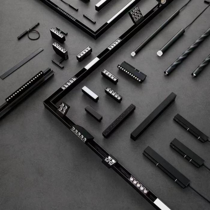 Lampu Rel Magnetic Track Light Bahan Aluminium Panjang 1 Meter Inbow Rel Lampu Magnet Sorot