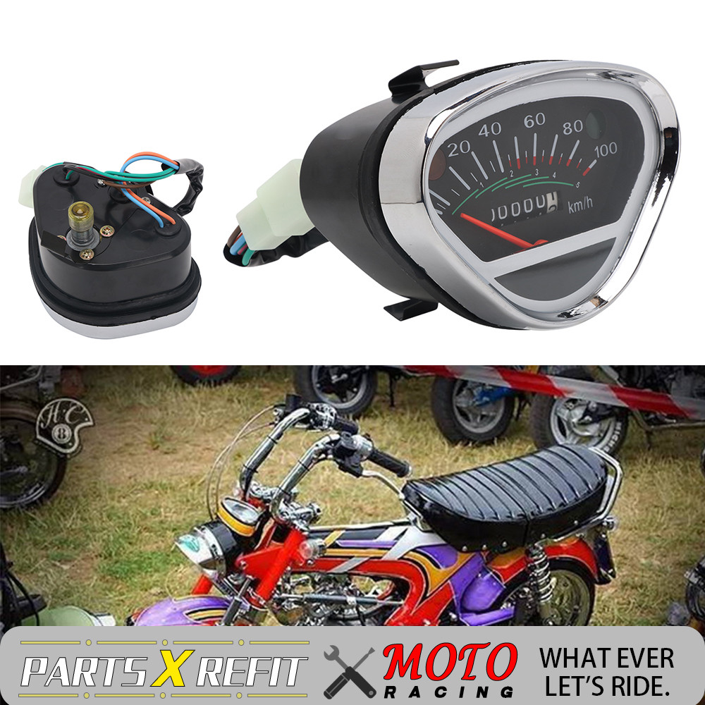 Motorcycle Meter Odometer Gauge Backlight LCD Digital Indicator Instrument For Vintage Honda DAX 70 
