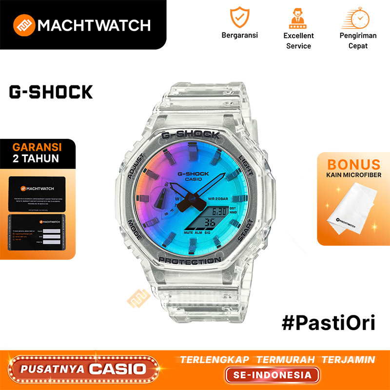 Jam Tangan Pria Casio G-Shock GA-2100SRS-7ADR GA-2100SRS GA2100SRS CasiOak Iridescent Color Series D