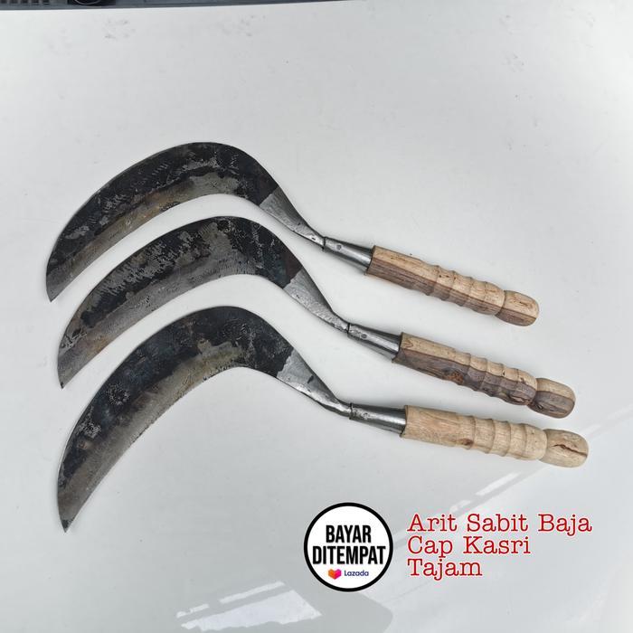 Promo arit pengaritan sabit rumput padi bahan baja super tajam