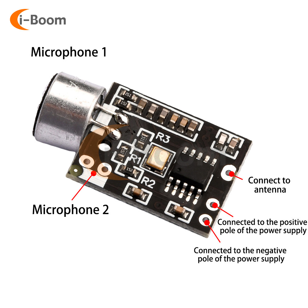 FM TRANSMITTER PICKUP MODULE WIRELESS TRANSCEIVER FM MINI WIRELESS MICROPHONE MIC CORE BOARD DUAL