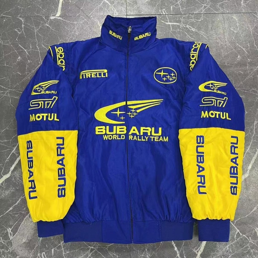 For Subaru F1 Embroidered Racing Jacket Men's and Women's Long Sleeve Cycling Jacket Cotton Jacket