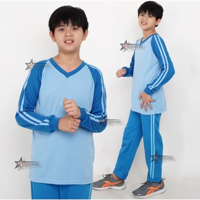 SETELAN BAJU KAOS OLAHRAGA ANAK SEKOLAH DASAR / SERAGAM BAJU TRAINING OLAHRAGA ANAK SEKOLAH SEKOLAH