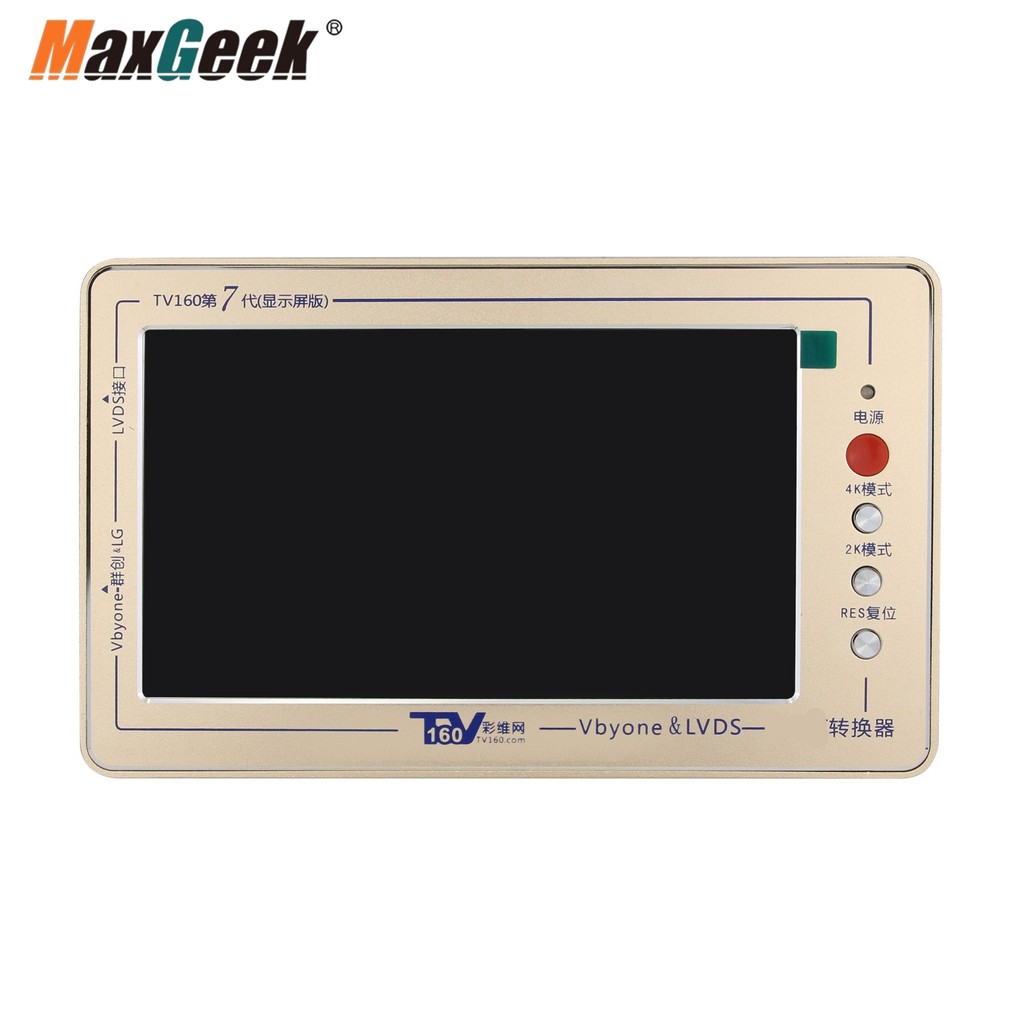 Terbaik Maxgeek TV160 7th Generation Mainboard Tester Tool LCD Display Vbyone LVDS to HDMI-compatibl