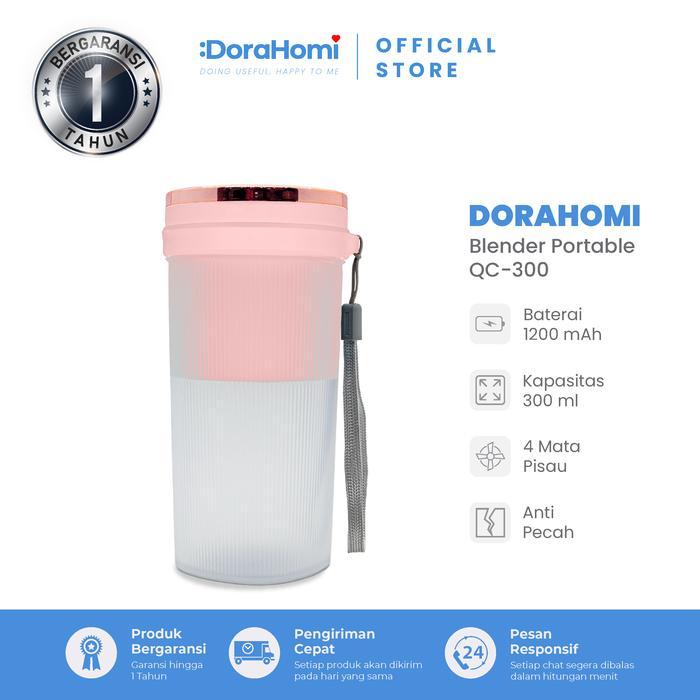 Philips - Blender Portable Dorahomi Juicer Cup Listrik Dengan Pisau Tajam Dan Baterai 1200Mah