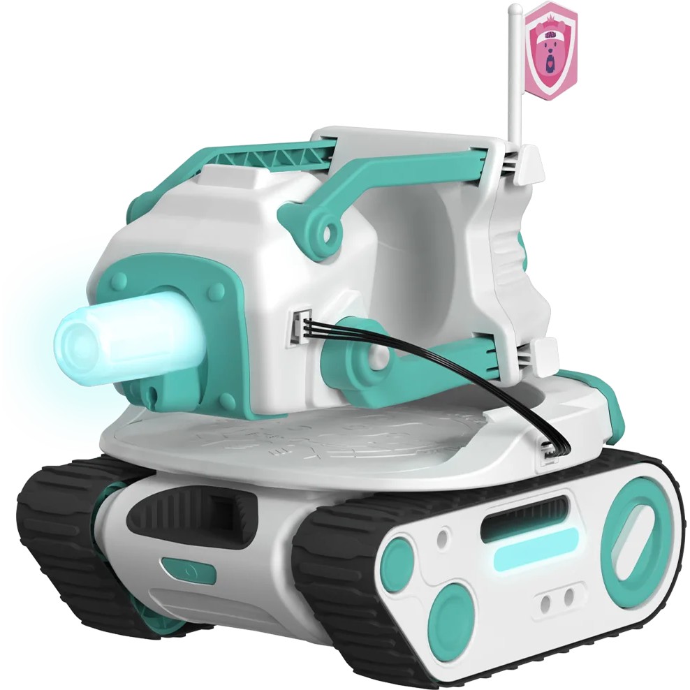 Panxer - RC Battle Tank Compatible with Eilik Robots Blue/Pink/DQ/Sliver Crawler Car Toys with LED