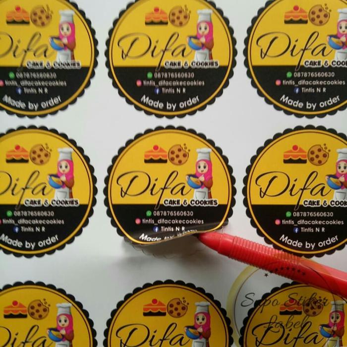 cetak stiker label kemasan makanan dan minuman
