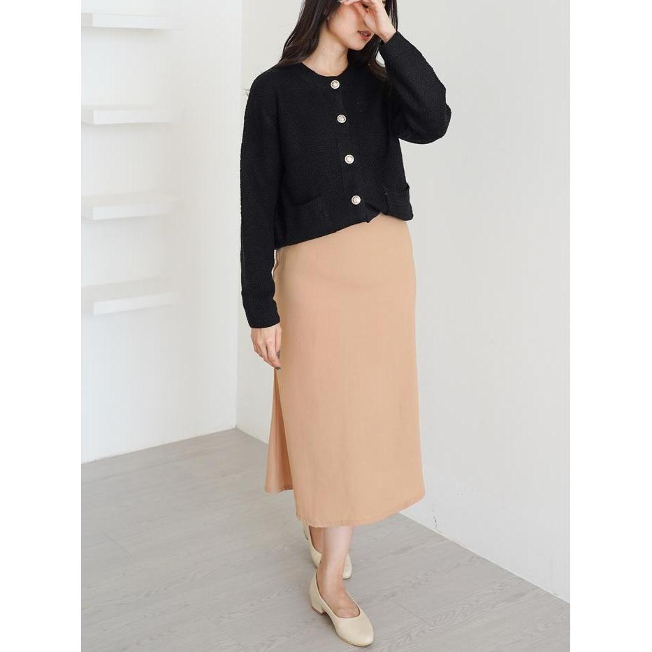 DISKON ZODE Alisha Flat Shoes - Sepatu Hak Tinggi Wanita 3 cm - Sepatu Kerja - Black, Beige, Grey
