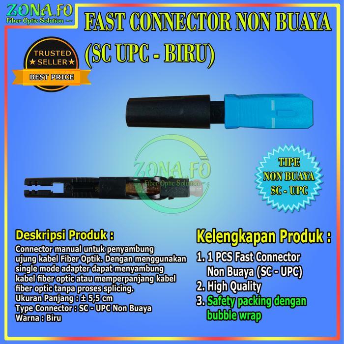Fast Connector SC UPC Fiber Optic SC UPC Konektor Fiber Optik Konektor