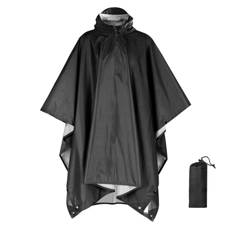 PU Coated Multifunctional Raincoat for Hiking and Mountaineering, Stormproof Outdoor Cloak,