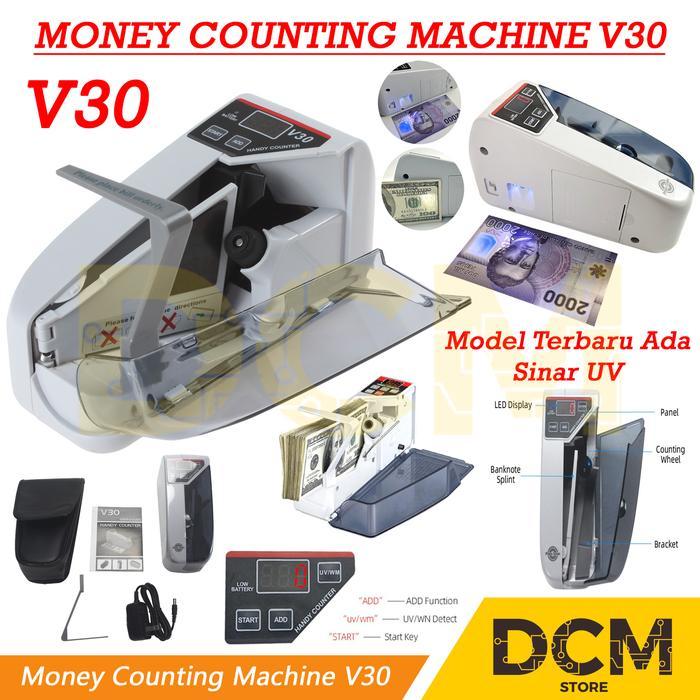Mesin Penghitung Uang Mini V30 Portabel Money Handy Counter Hitung V30