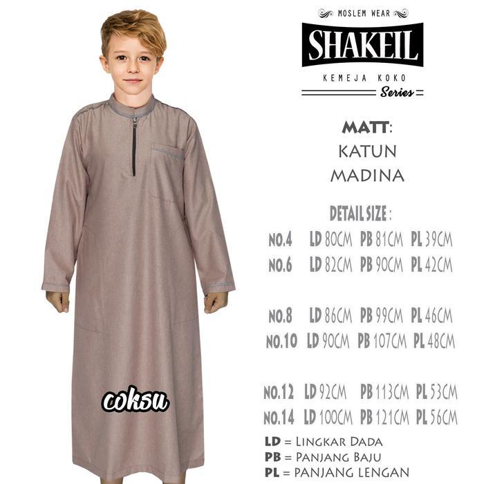 m3 Gamis Anak Laki-laki / Jubah Anak Tanggung Bahan Katun Madina Shakeil By Ardhani Terbaru 2023