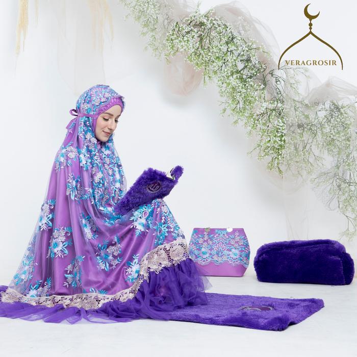 paket seserahan mukena brukat pengantin sajadah travel alquran bulu