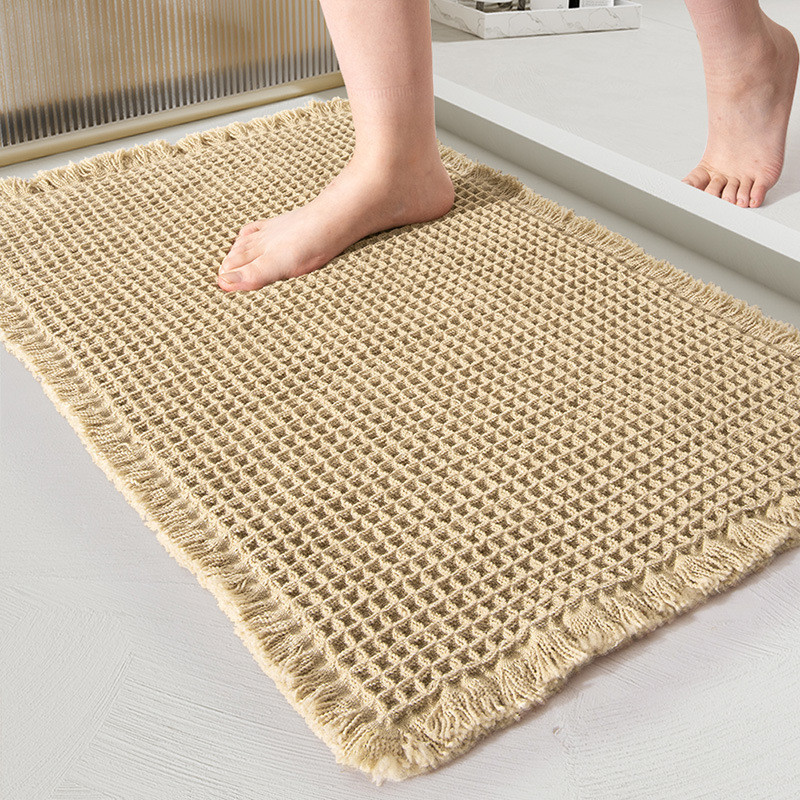 Bathroom Mat Woven Floor Mat Bathroom Floor Mat Entrance Absorbent Carpet Household Toilet Anti Slip